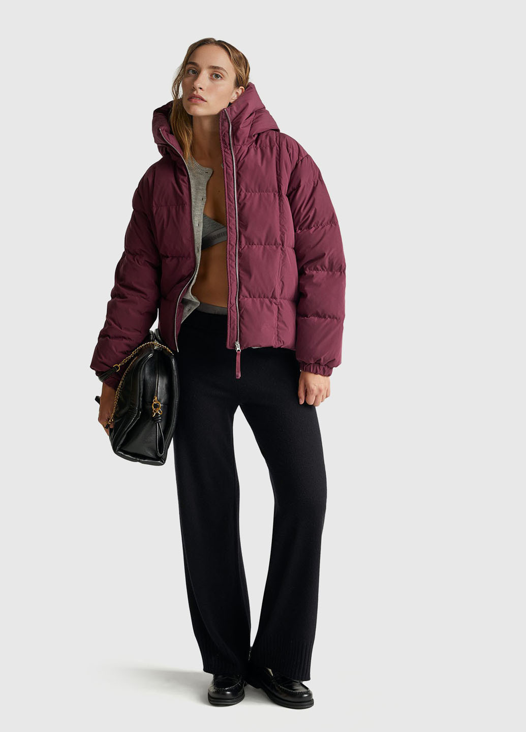 Світло-бордова демісезонна куртка United Colors of Benetton