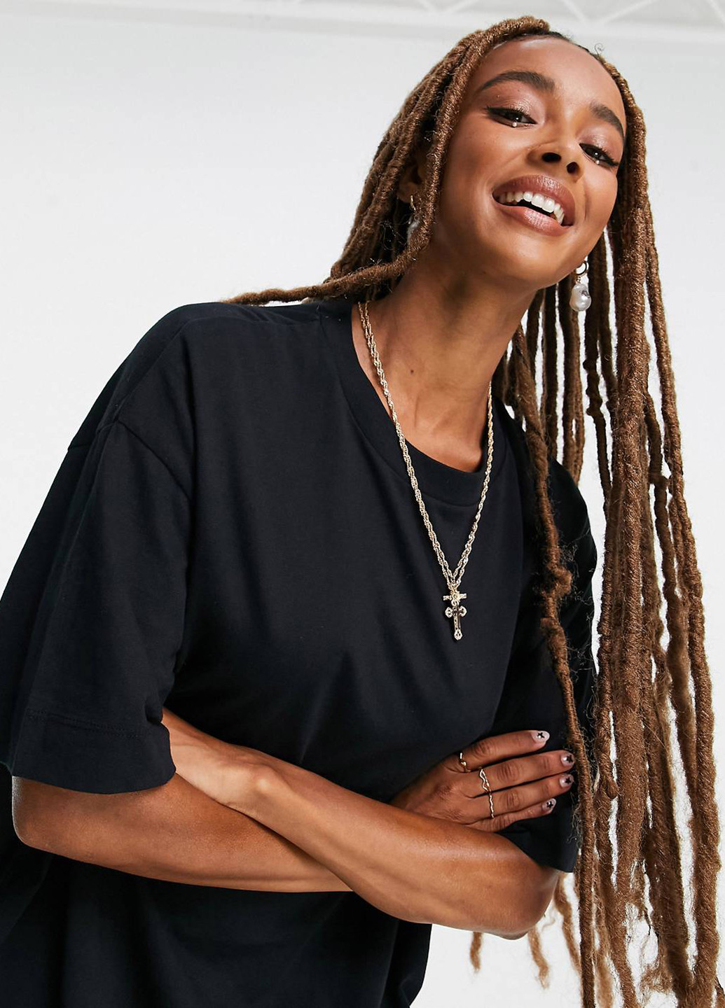 Чорна кежуал сукня сукня-футболка Collusion однотонна