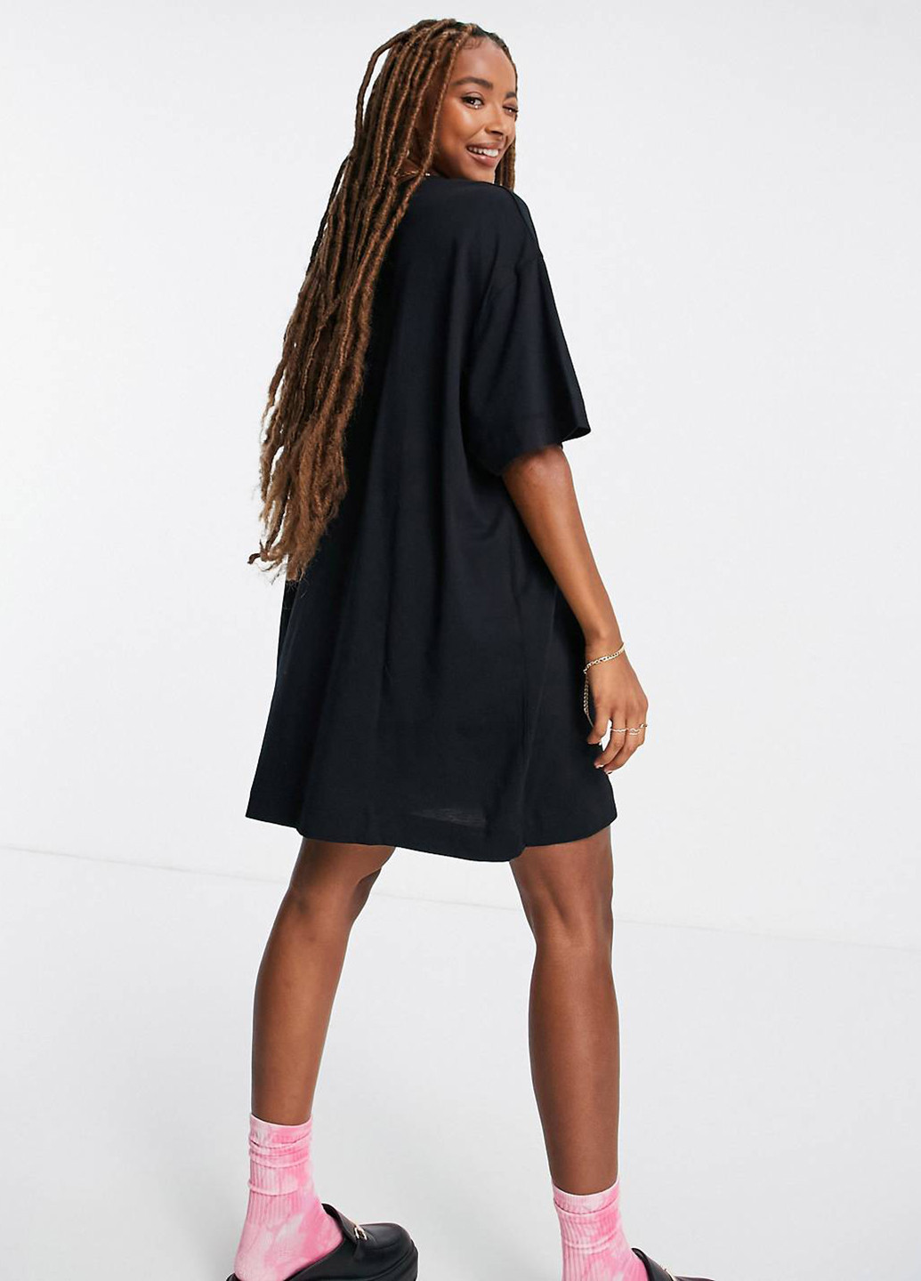 Чорна кежуал сукня сукня-футболка Collusion однотонна