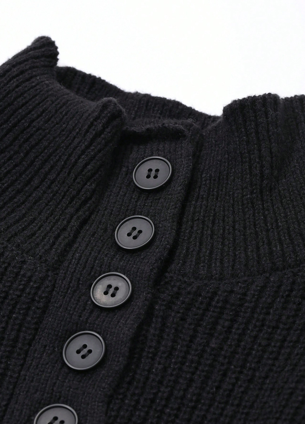 Чорна кежуал сукня сукня светр SHEIN однотонна