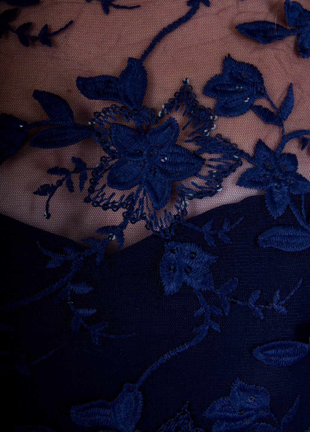 Темно-синее вечернее платье клеш Sistaglam однотонное