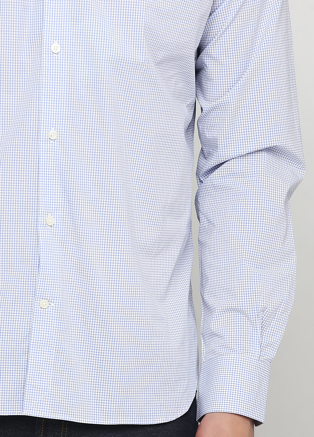 Белая кэжуал рубашка в полоску Massimo Dutti с длинным рукавом