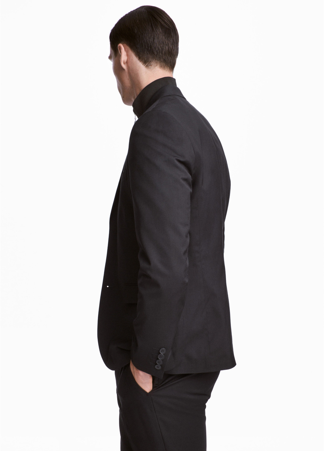 Піджак H&M з довгим рукавом чорний кежуал