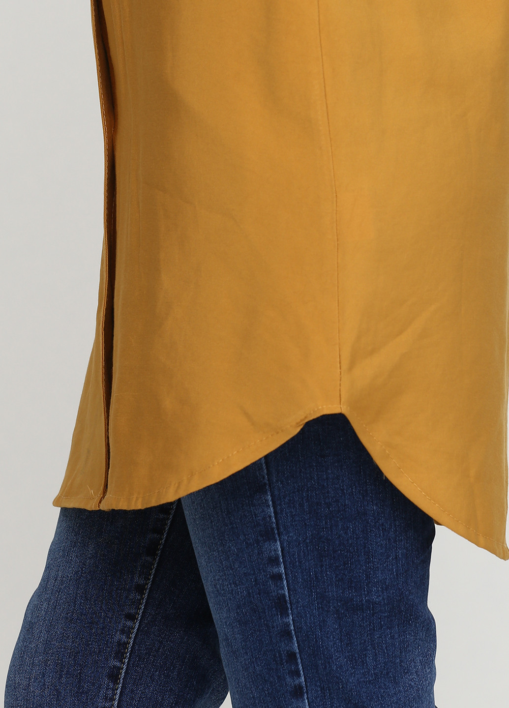 Желтая кэжуал рубашка однотонная Miho's