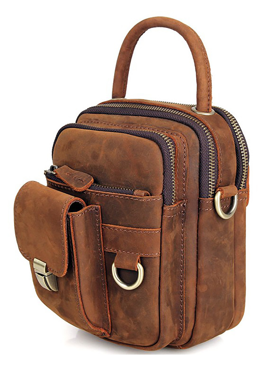 Чоловіча шкіряна сумка 15,5х20х6,5-11 см Vintage (252131602)