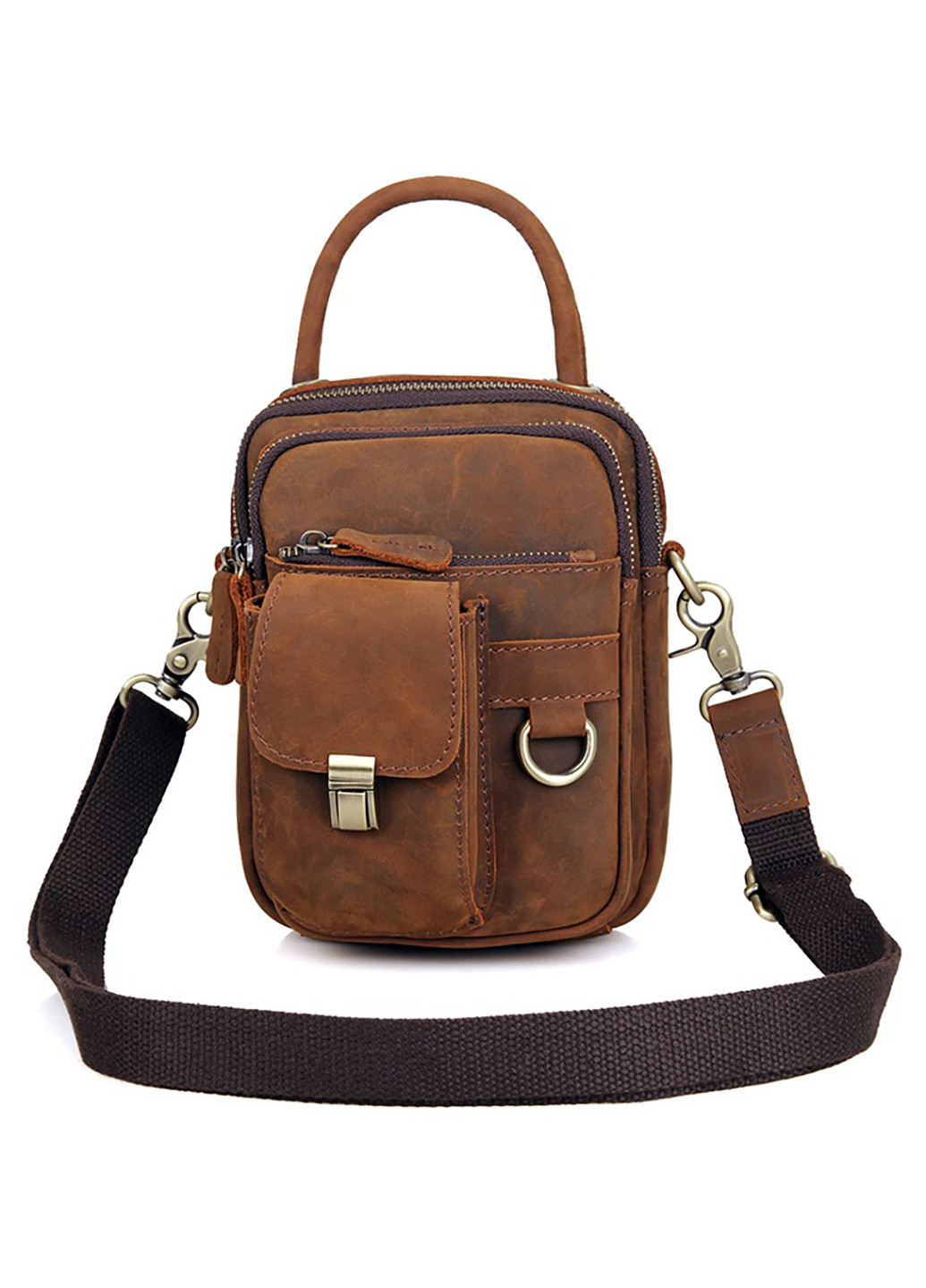 Чоловіча шкіряна сумка 15,5х20х6,5-11 см Vintage (252131602)