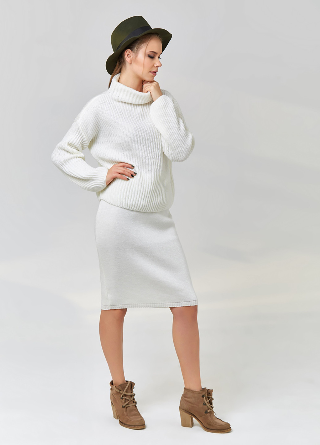 Белая кэжуал однотонная юбка Sewel