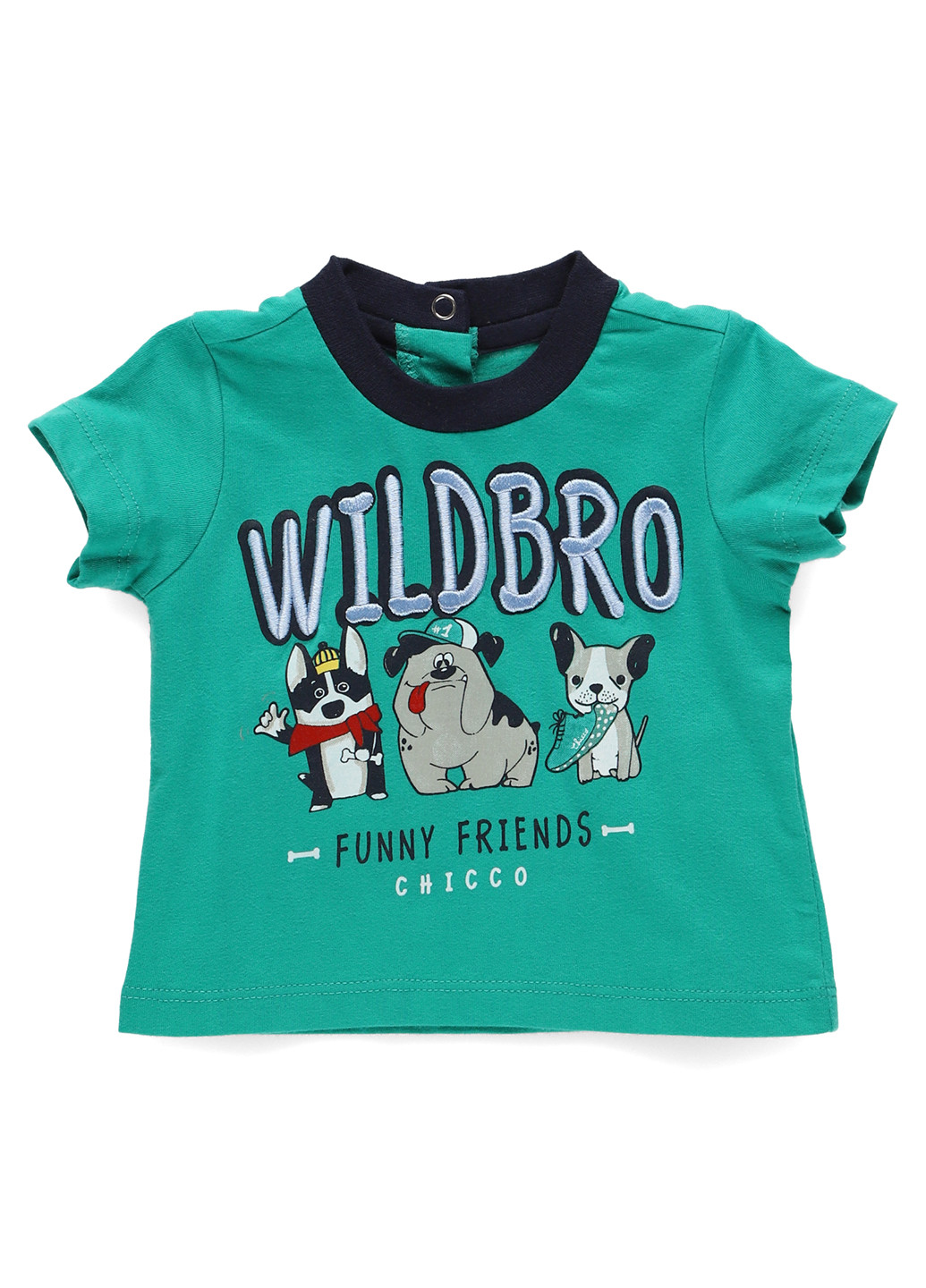 Зеленая летняя футболка Chicco