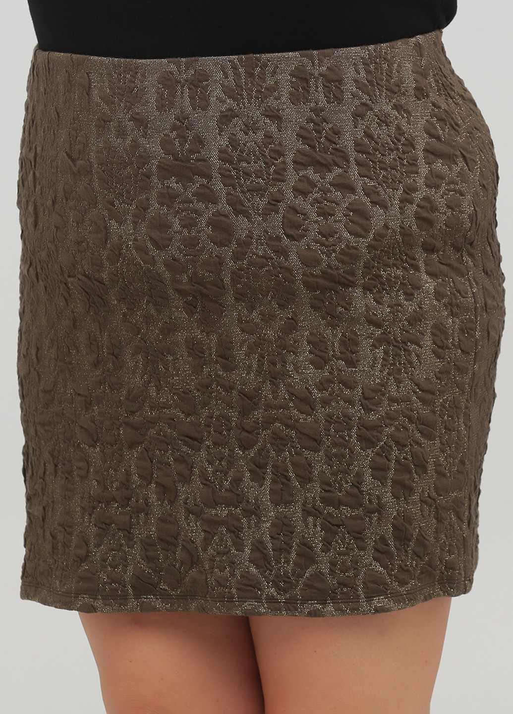 Оливковая (хаки) кэжуал однотонная юбка Promod