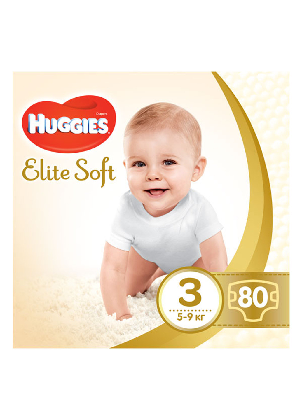 Подгузники Elite Soft 3 (5-9 кг) 80 шт. Huggies (221770111)