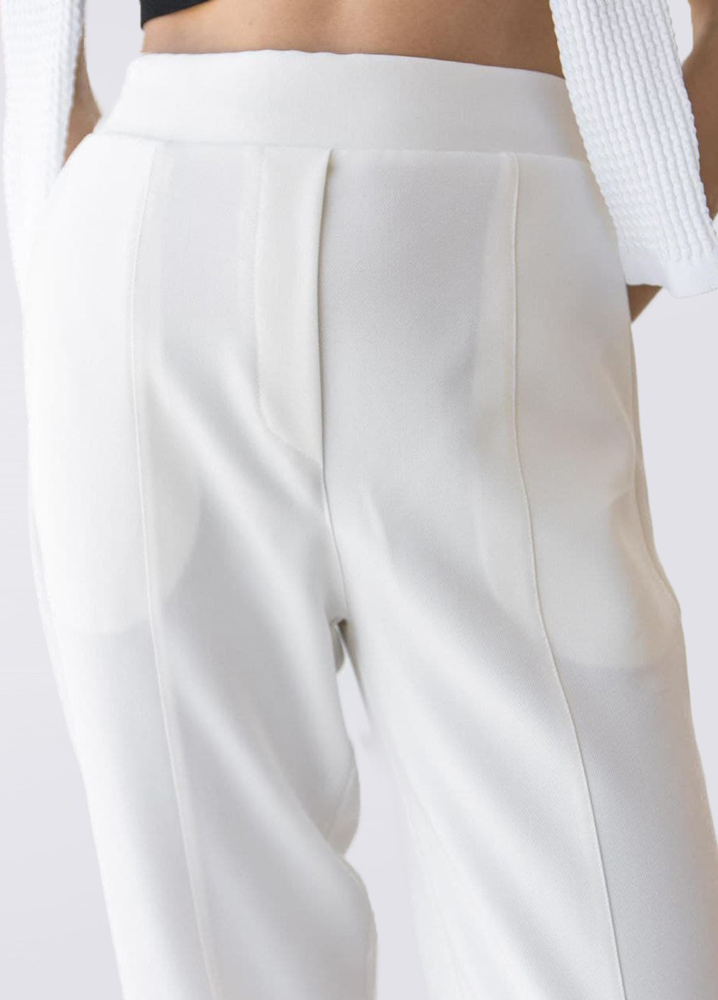Белые кэжуал летние прямые брюки Egostyle