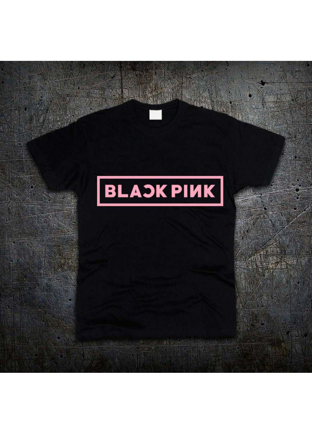 Черная футболка Fruit of the Loom Лого Black Pink K-POP