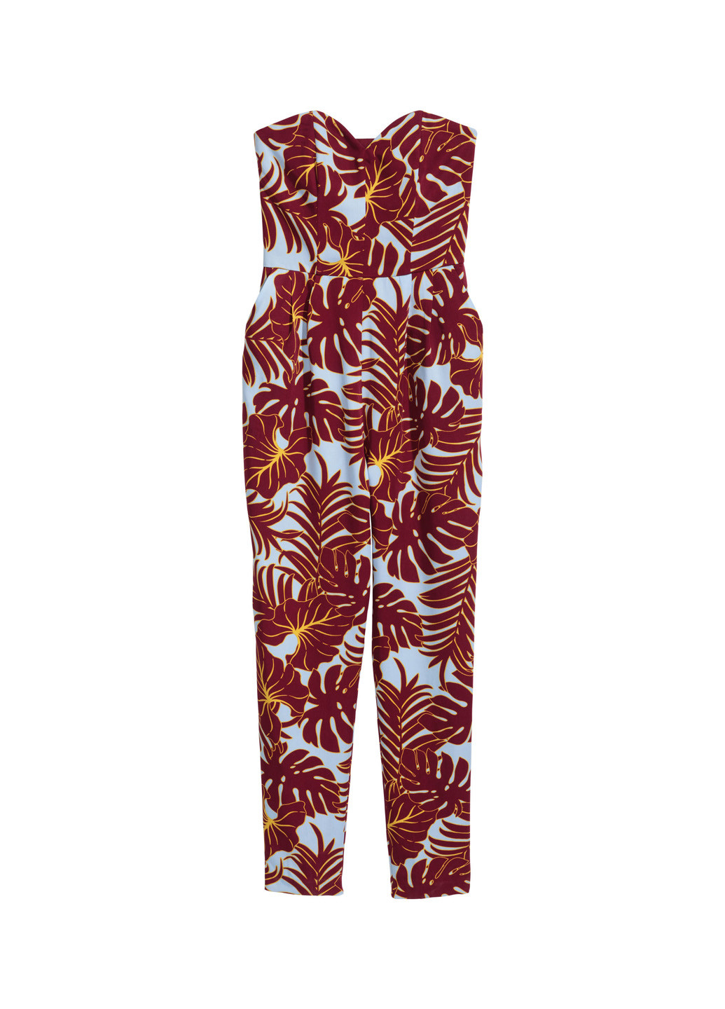 Комбинезон H&M комбинезон-брюки рисунок бордовый кэжуал лиоцелл