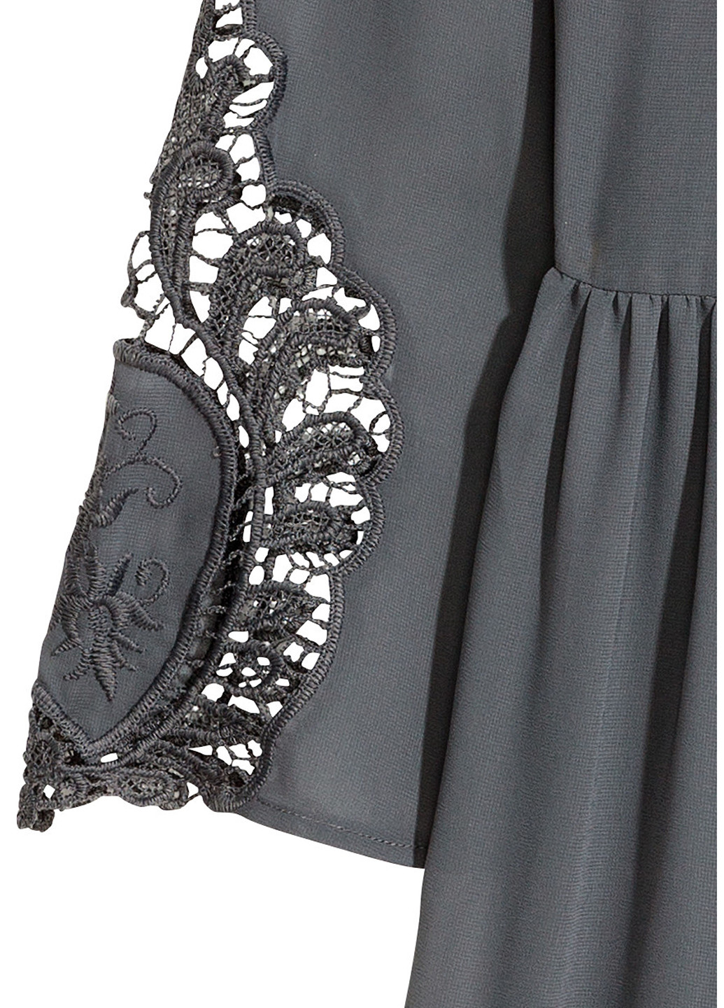 Темно-серое кэжуал платье клеш H&M