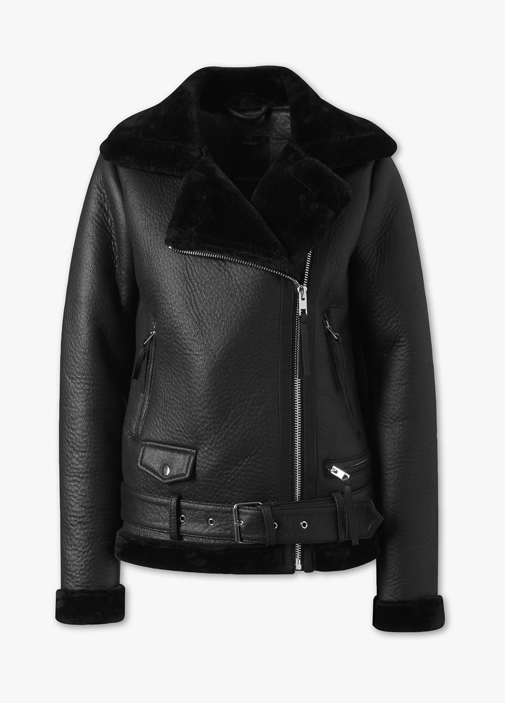 Черная демисезонная куртка косуха C&A