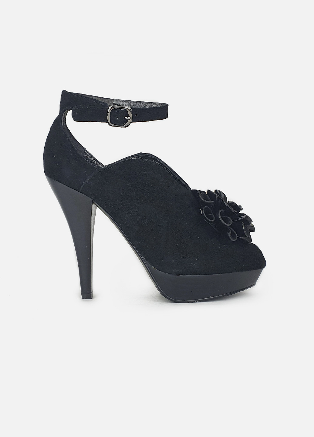 Basile Туфлі жіночі з ремінцем чорні шкіряні чорний з натуральна замша, — демісезон (252654873)