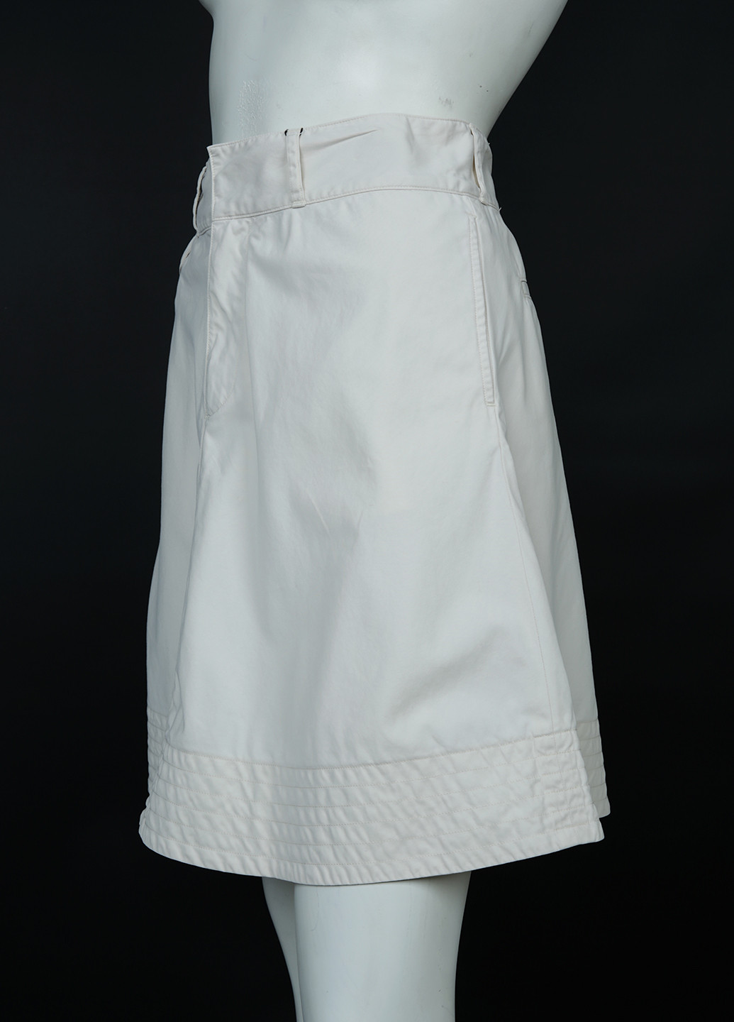 Белая кэжуал однотонная юбка Ralph Lauren клешированная
