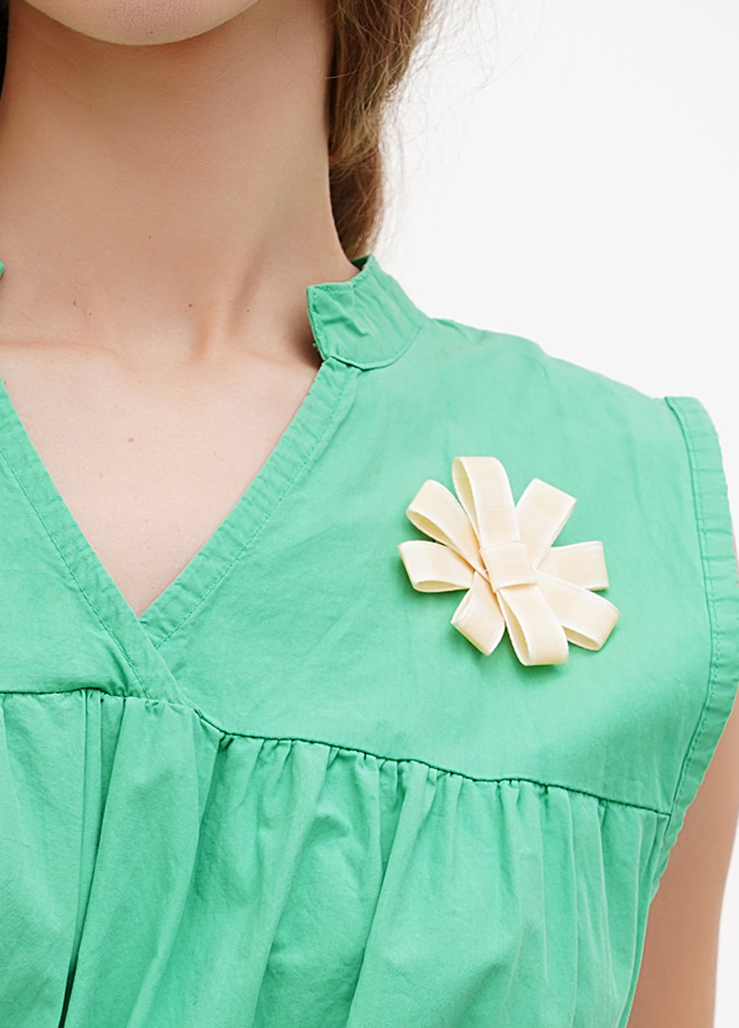 Зеленое кэжуал платье клеш Naiif однотонное