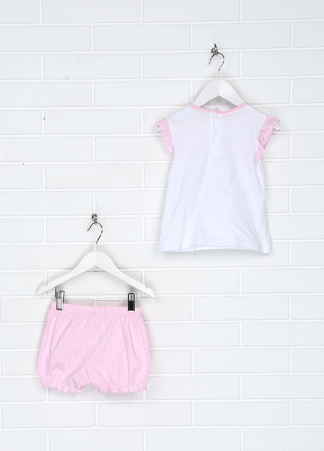 Рожевий літній комплект (футболка, шорти) OVS