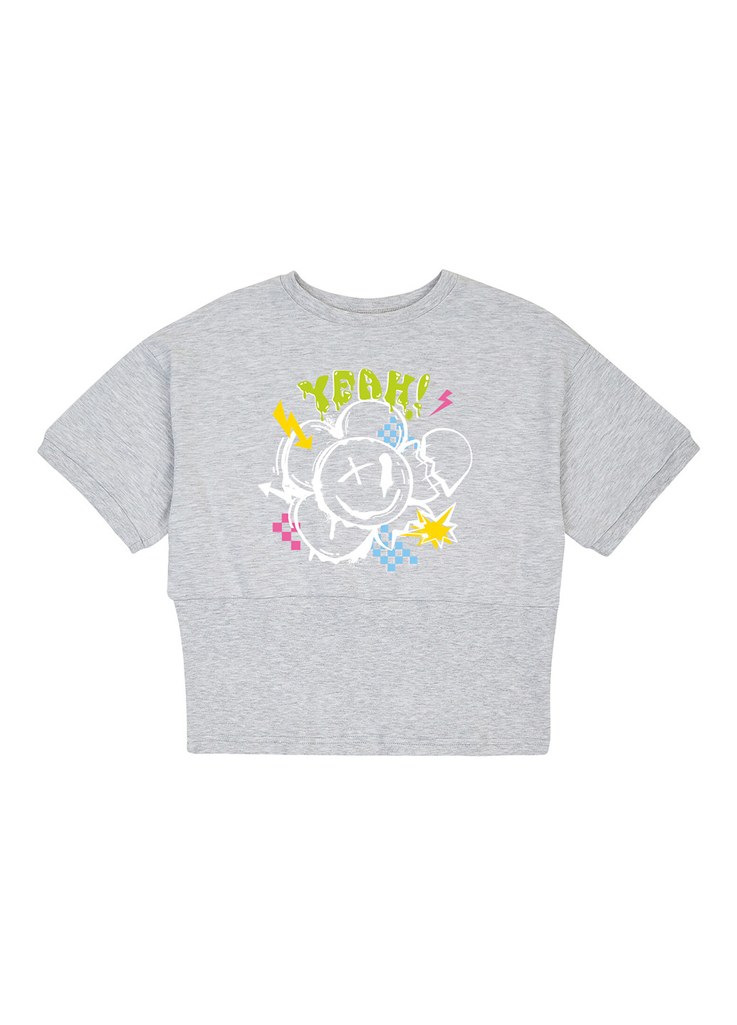 Серая летняя футболка Garnamama