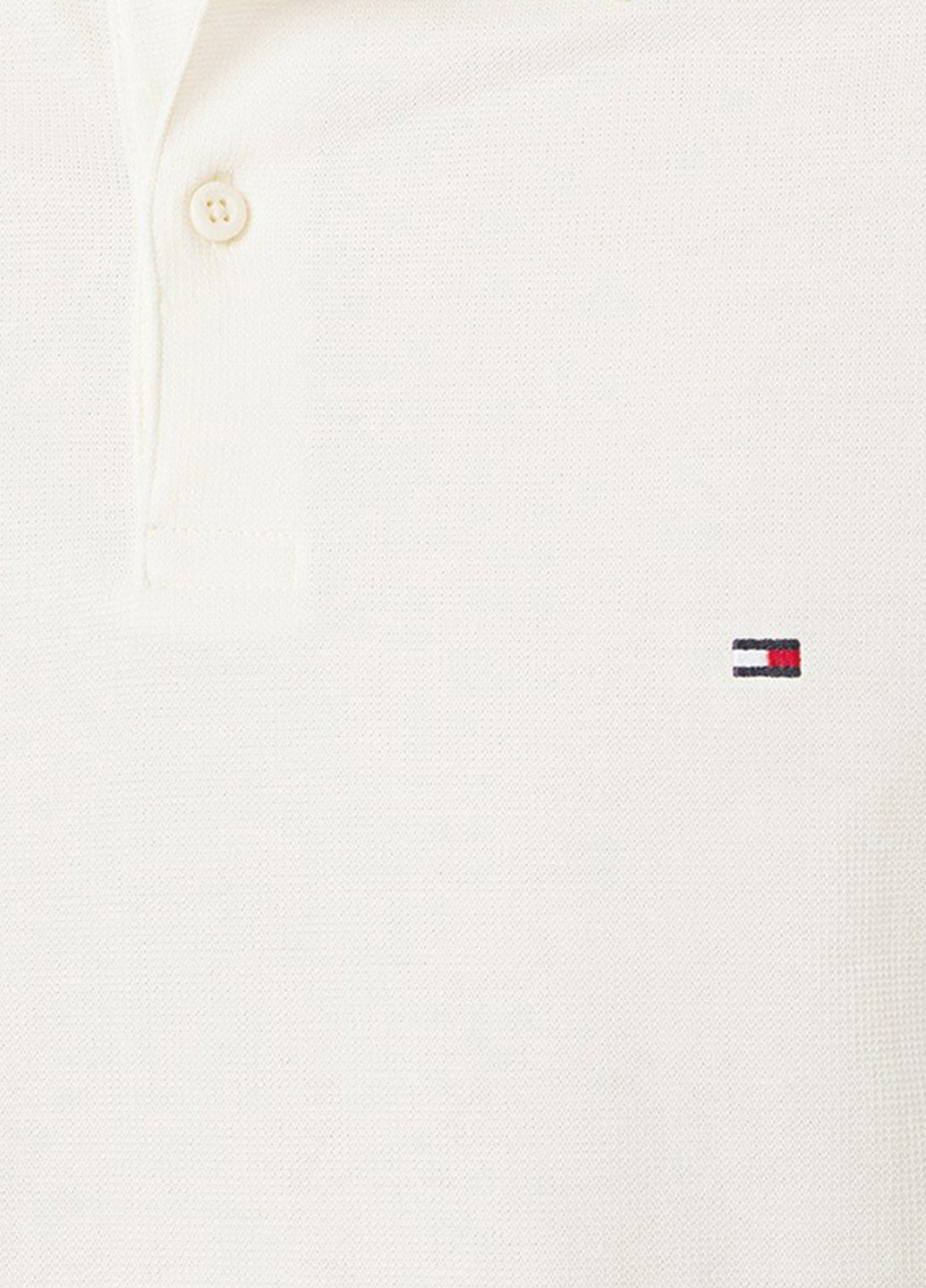Молочная футболка-поло для мужчин Tommy Hilfiger однотонная