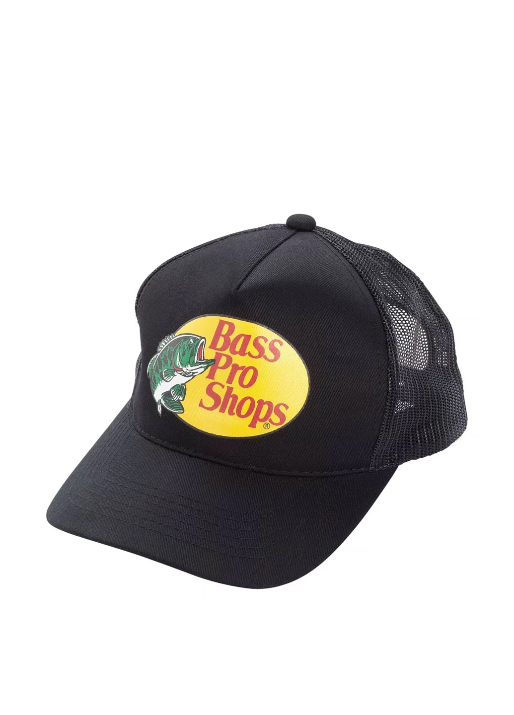 Кепка-тракер Mesh Trucker Cap з фірмовим логотипом, чорна Bass Pro Shops (297222854)