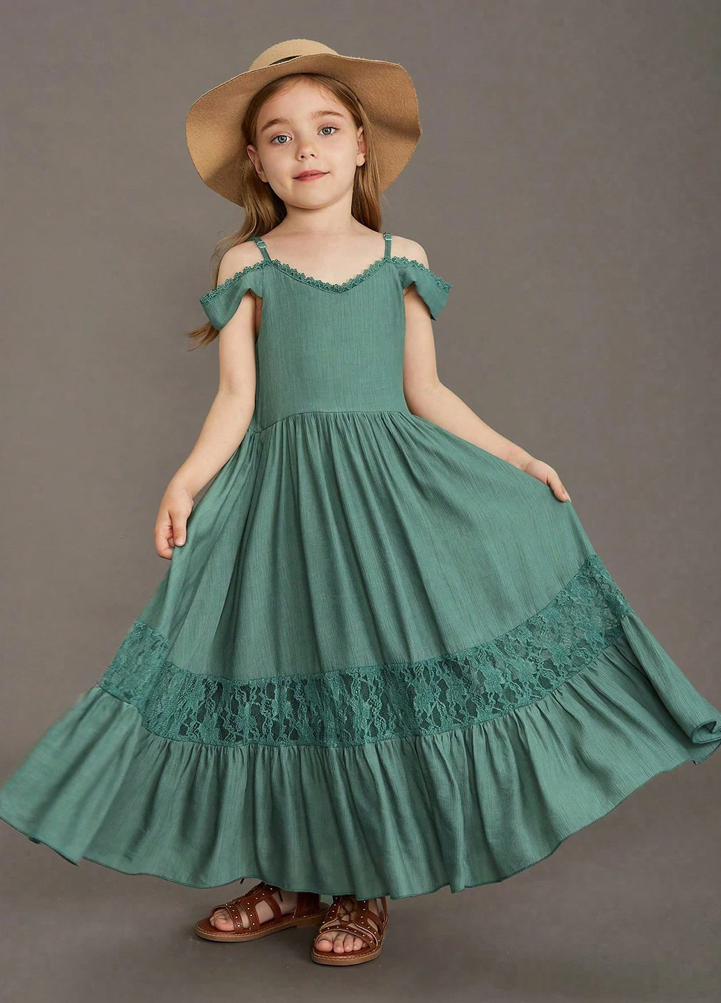 Зелена сукня SHEIN (367004580)