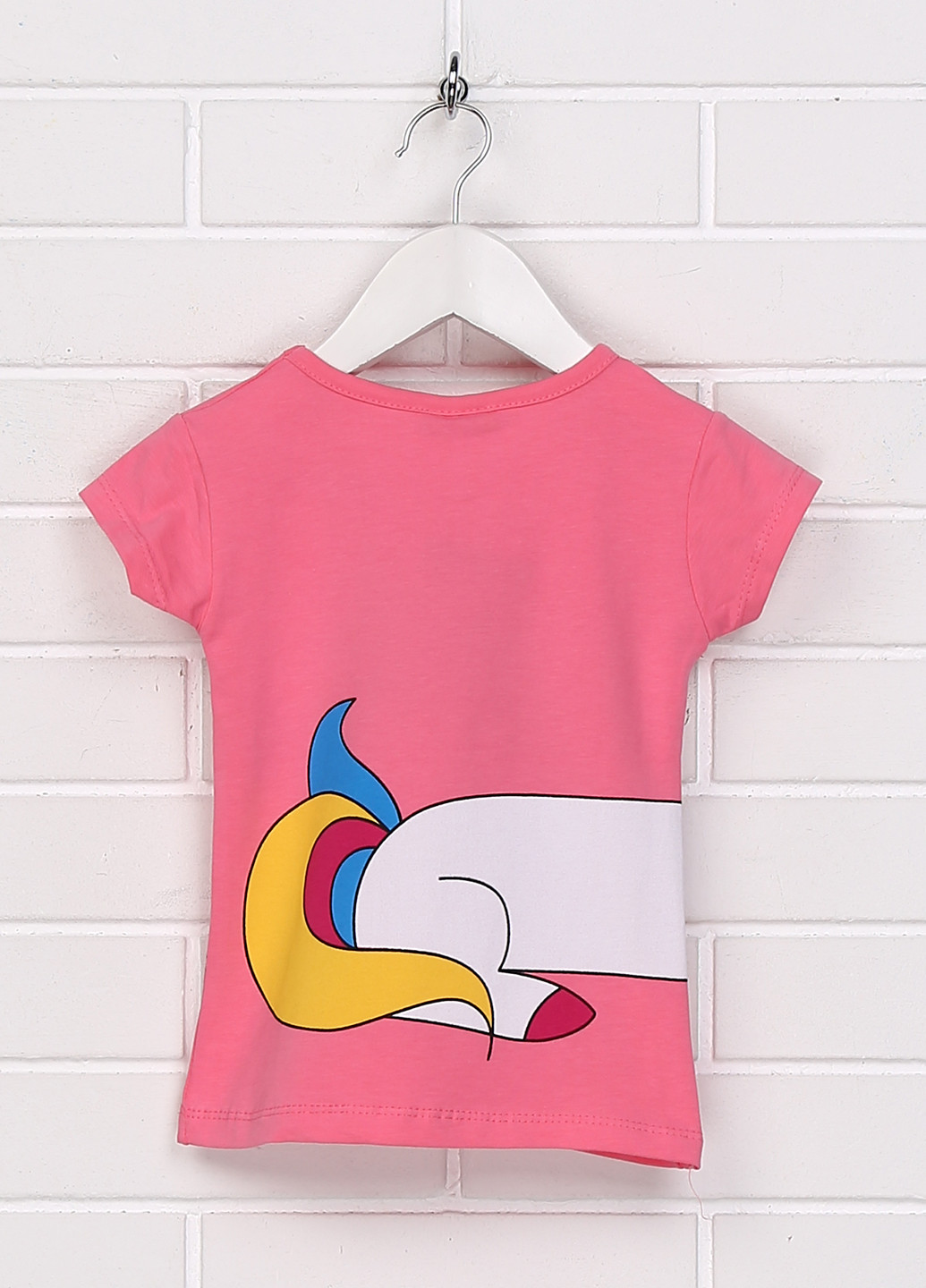 Розовая летняя футболка с коротким рукавом Hacali Kids