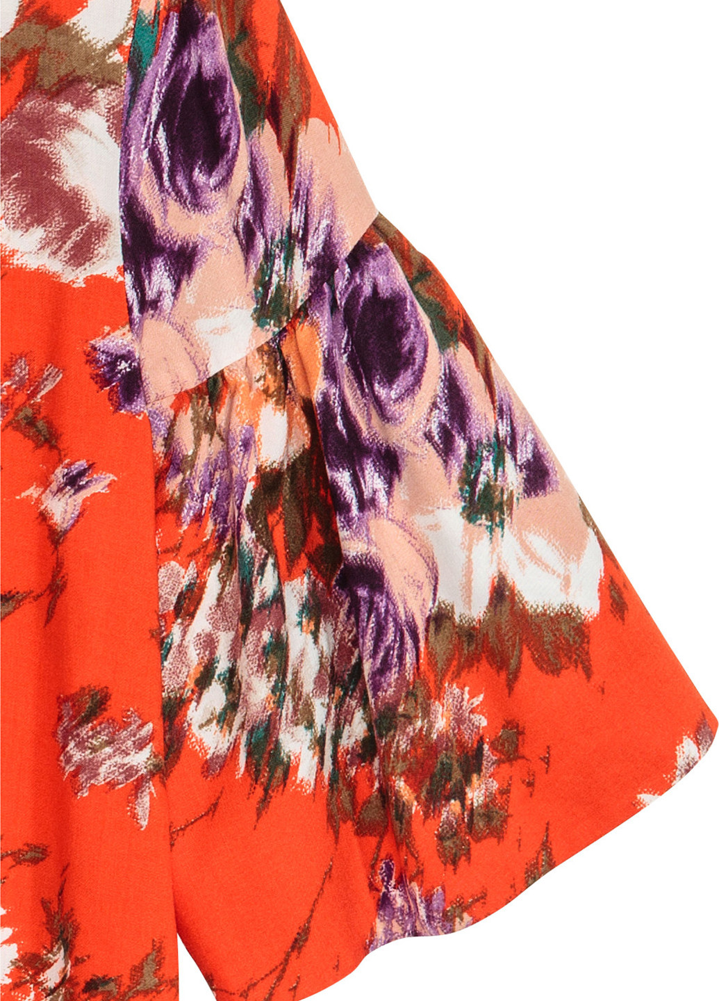 Помаранчева кежуал сукня а-силует H&M з квітковим принтом