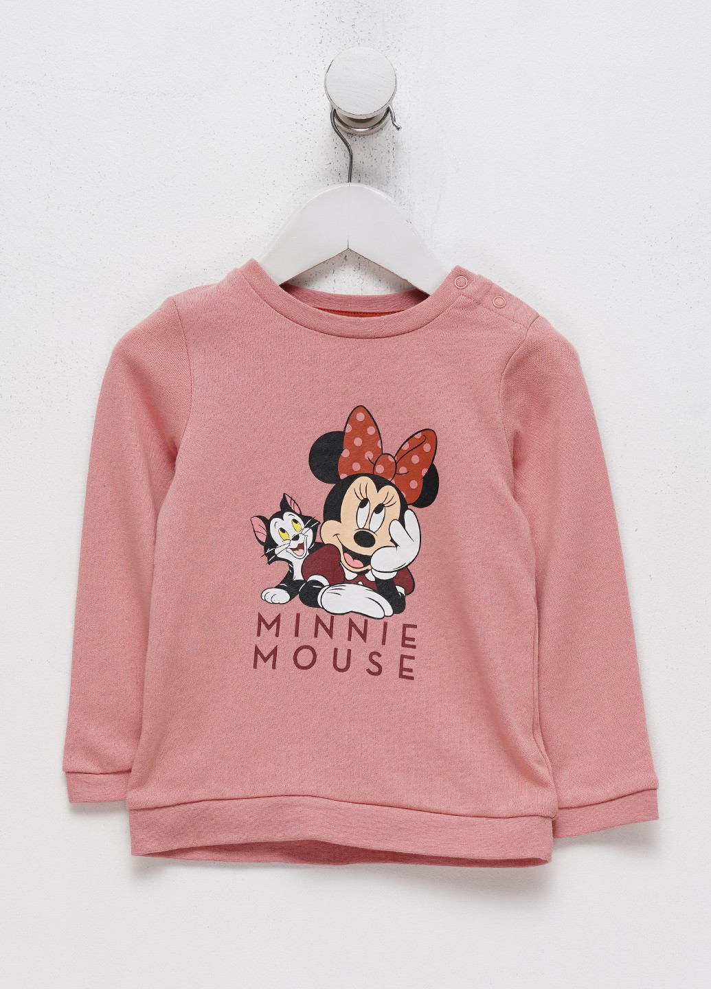 C&A світшот персонажі світло-рожевий кежуал двунитка з начосом, бавовна