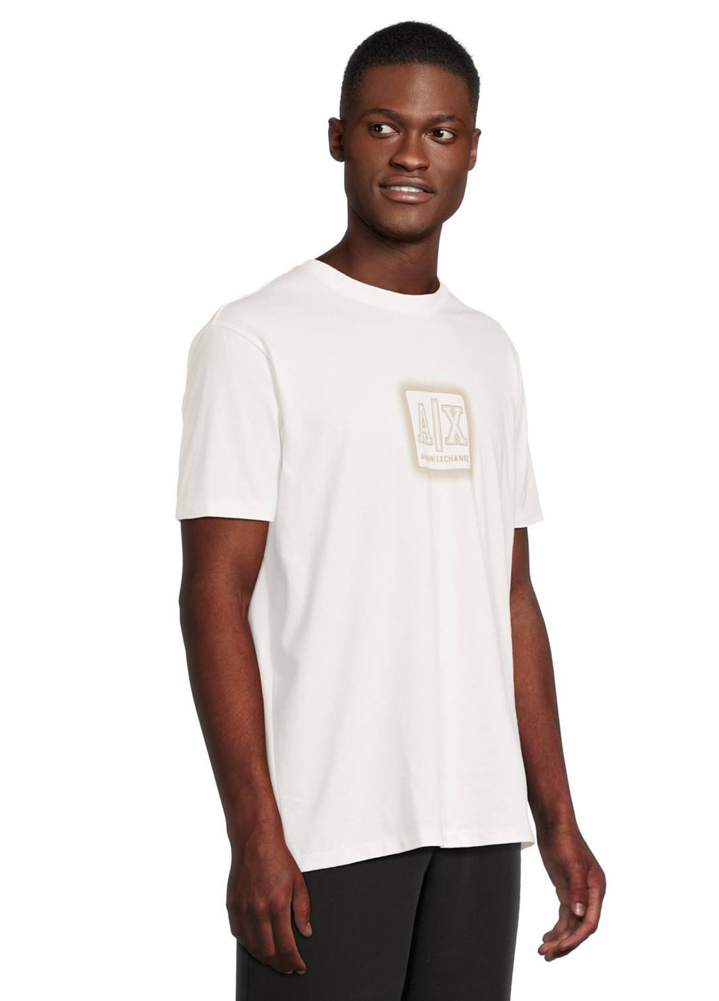 Молочная футболка Armani Exchange