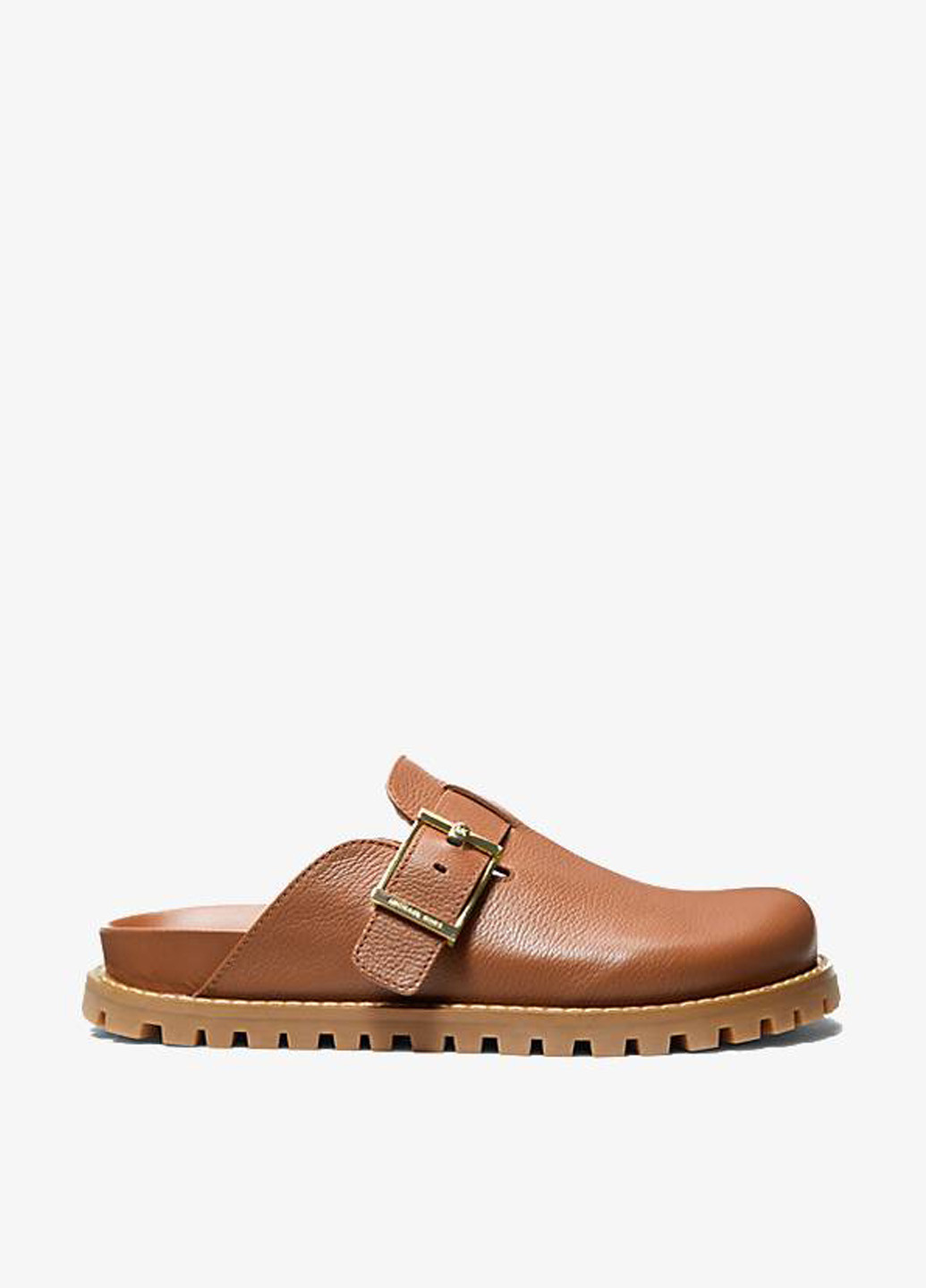 Коричневые сабо Michael Kors на платформе с пряжкой