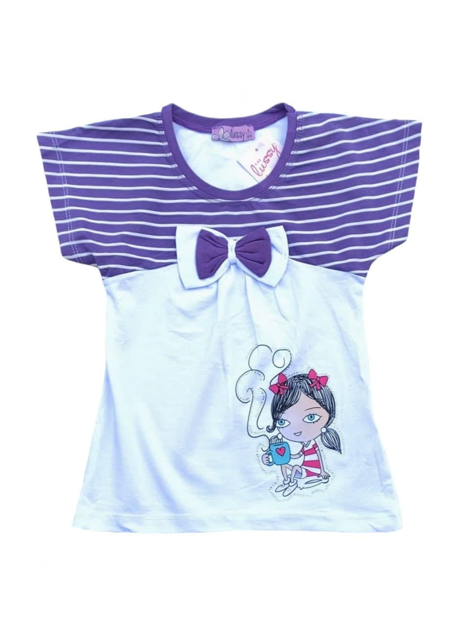 Фиолетовая летняя футболка Lussy