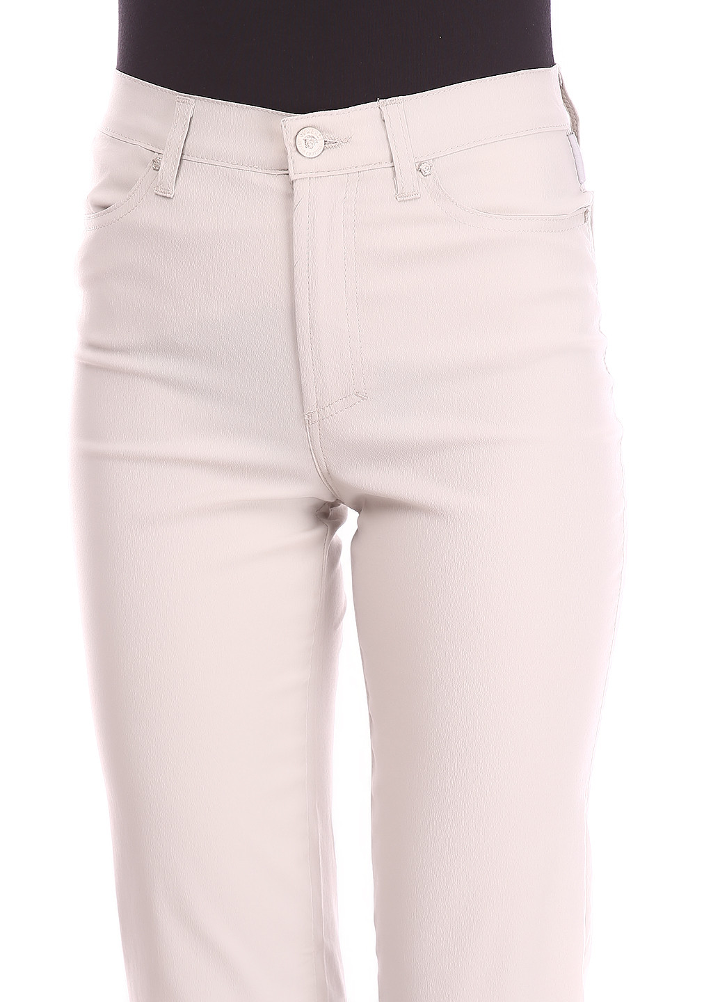 Светло-бежевые кэжуал летние прямые брюки Versace