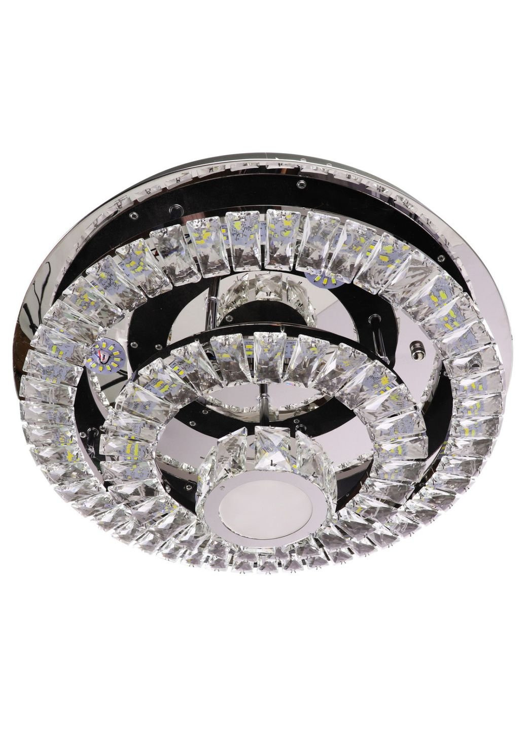 Люстра потолочная хрустальная LED с пультом C1793/500 Хром 19х50х50 см. Sunnysky (253627837)