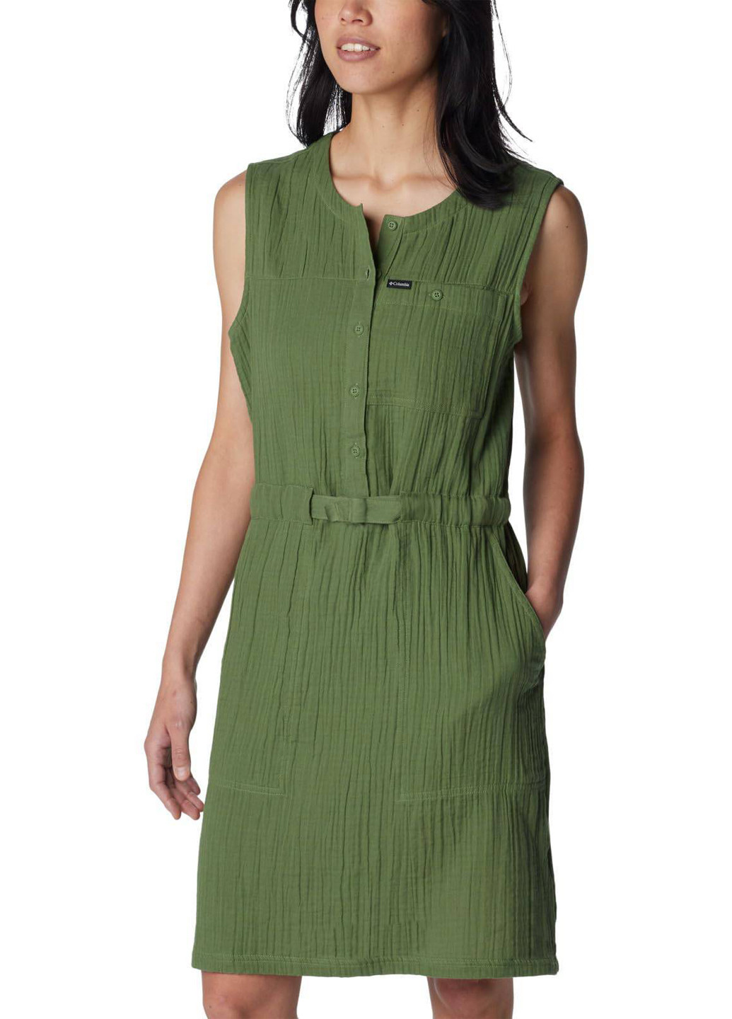 Зеленое кэжуал платье платье-майка Columbia однотонное