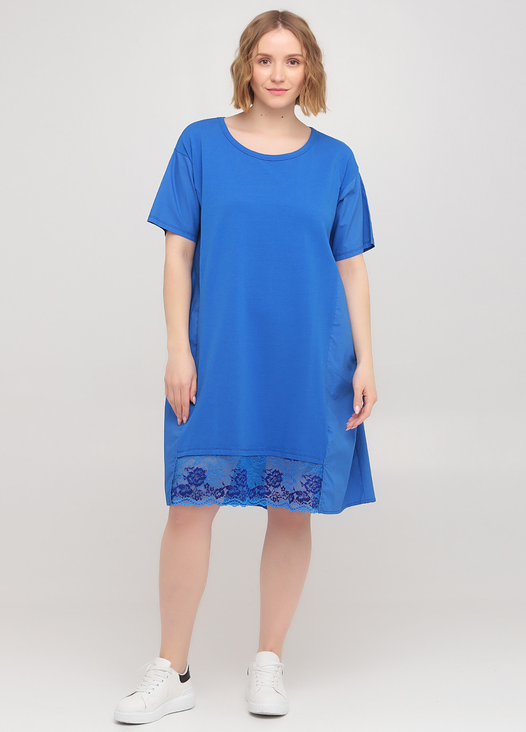 Синя кежуал сукня сукня-футболка Stella Milani однотонна