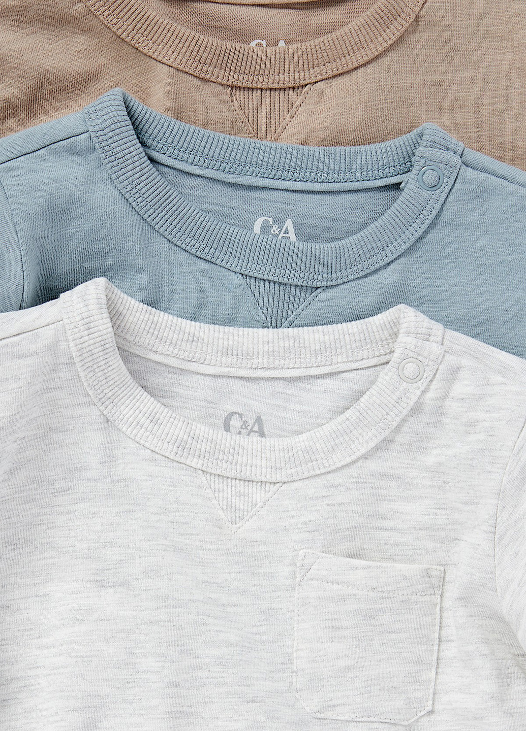 Разноцветный демисезонный кэжуал лонгслив C&A меланж