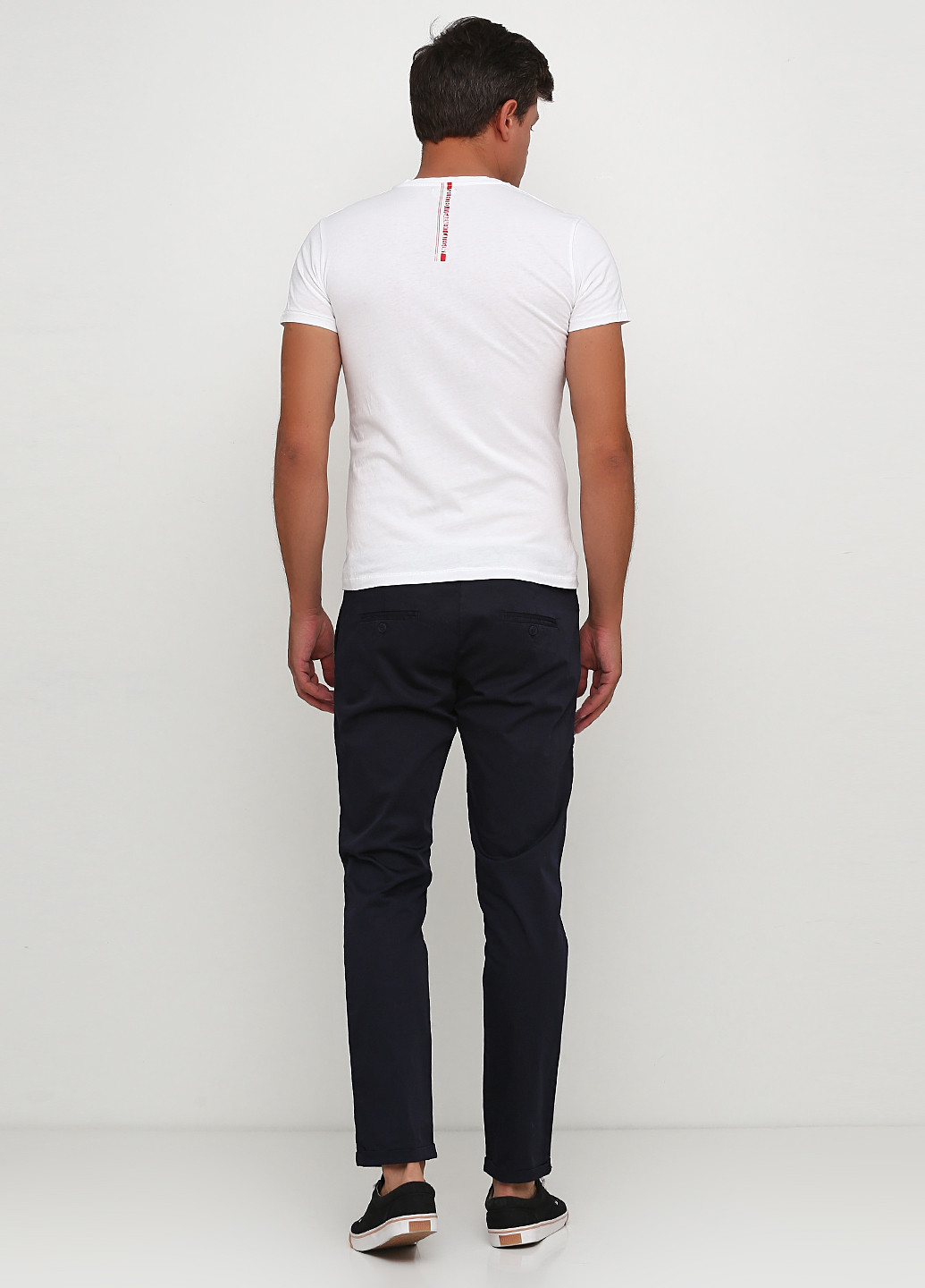 Синие кэжуал демисезонные зауженные брюки Moscanueva