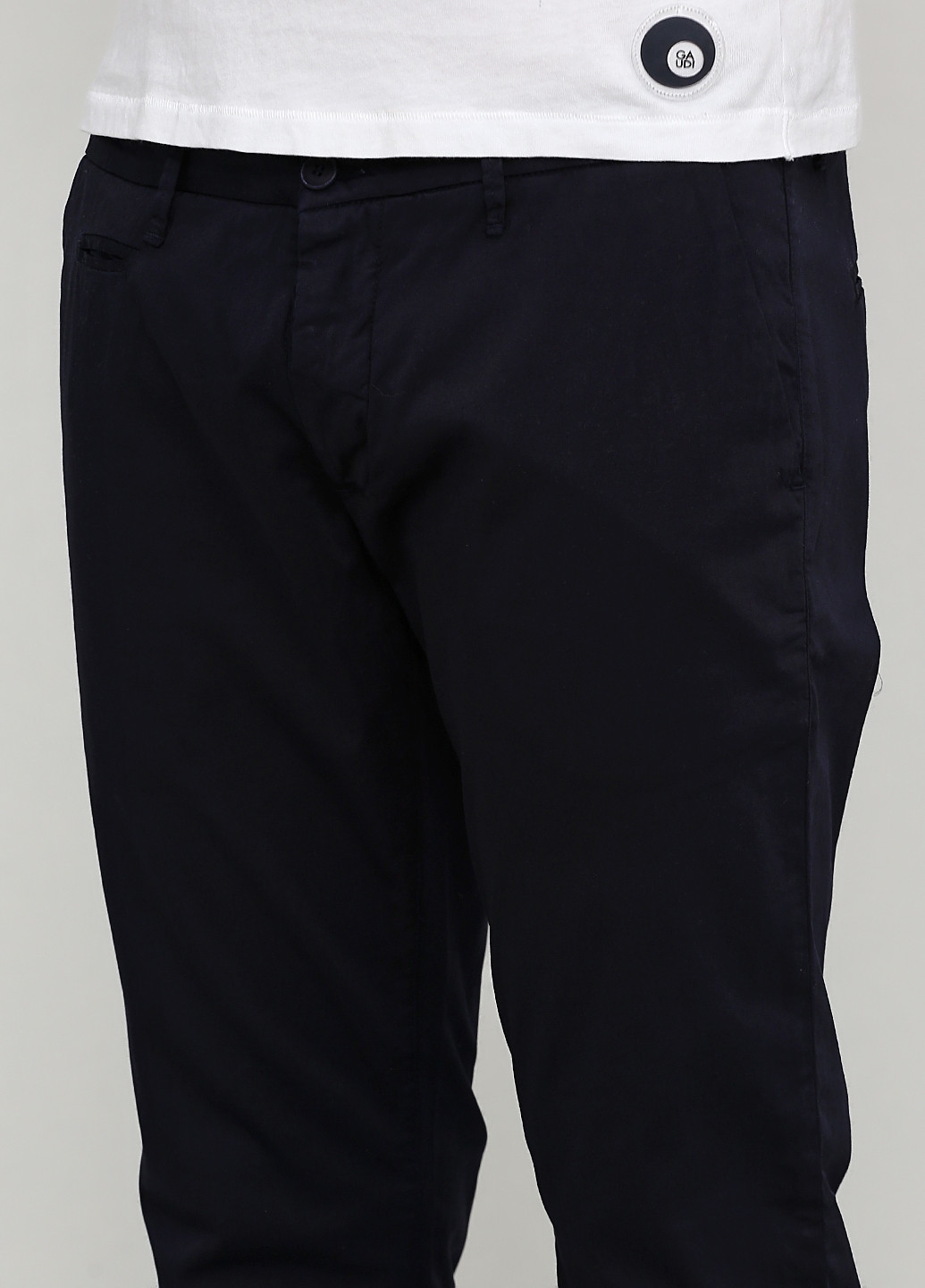 Синие кэжуал демисезонные зауженные брюки Moscanueva