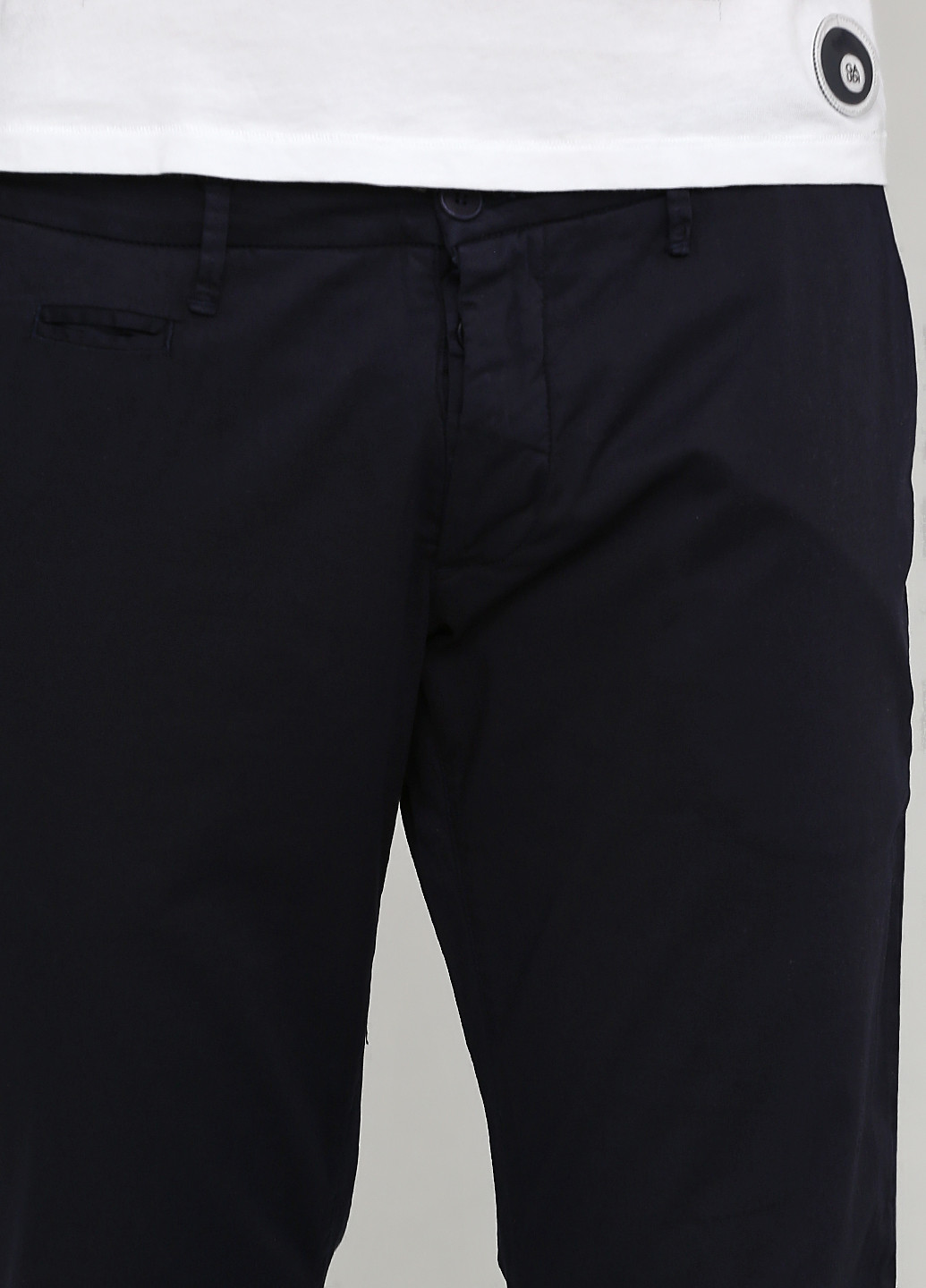 Синие кэжуал демисезонные зауженные брюки Moscanueva