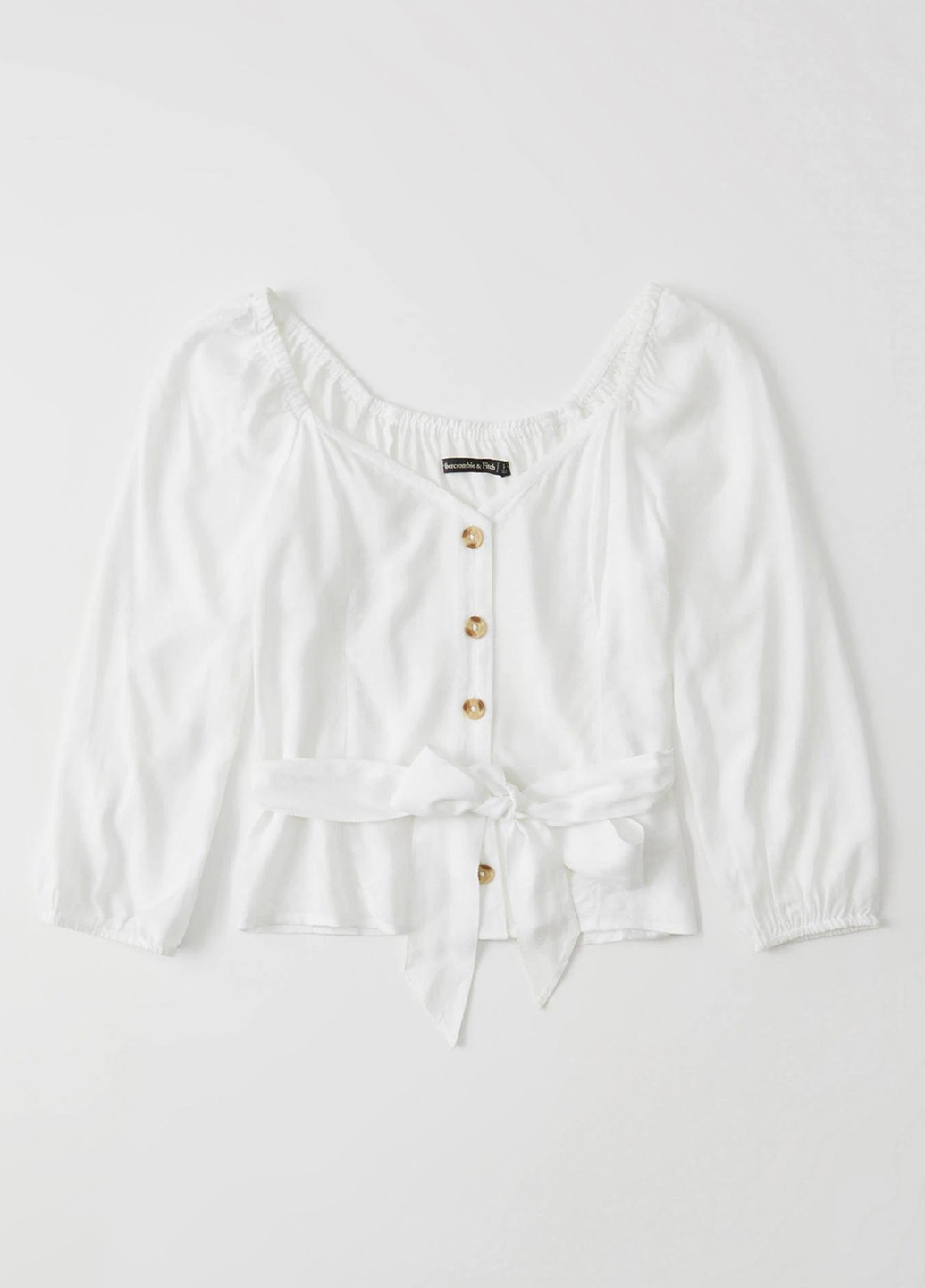Белая летняя блуза Abercrombie & Fitch