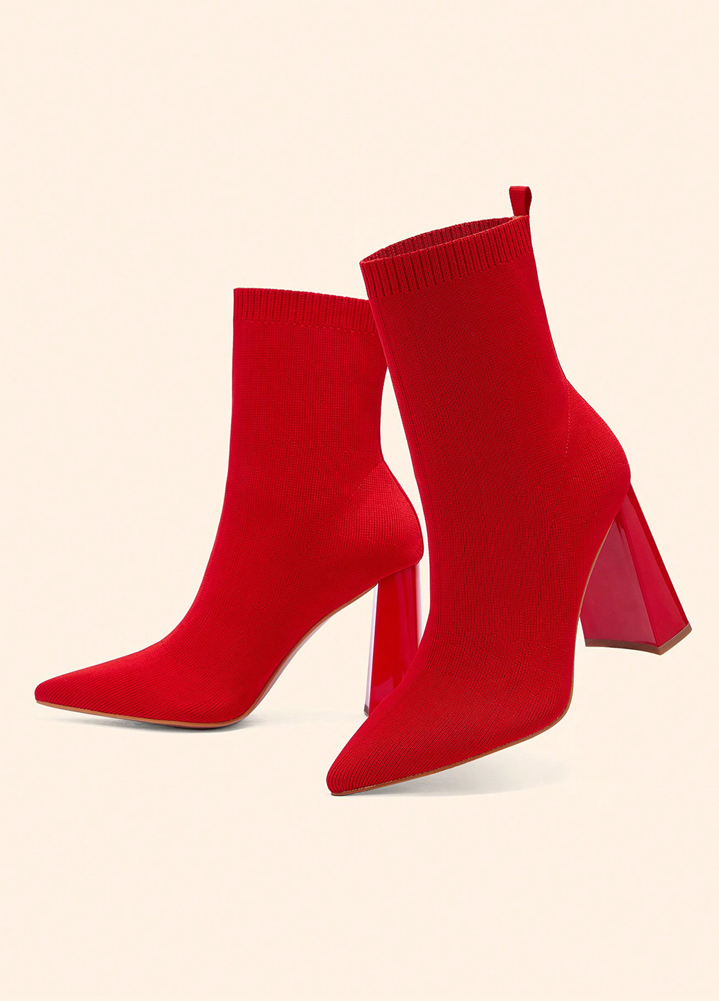 Красные демисезонная ботильоны SHEIN