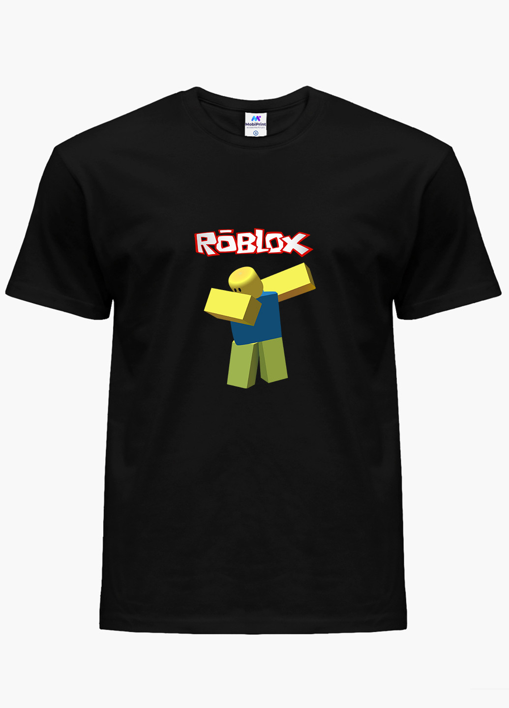 Черная демисезонная футболка детская роблокс (roblox)(9224-1707) MobiPrint