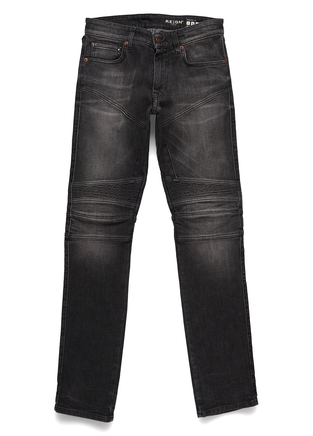 Черные демисезонные прямые джинсы Reign