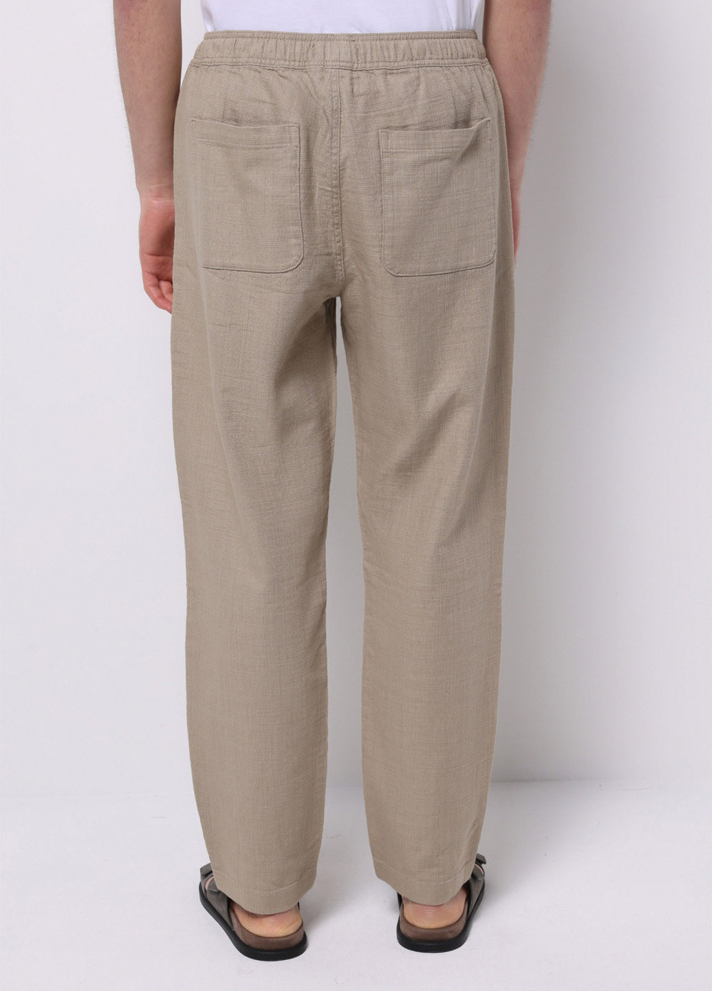 Темно-бежевые кэжуал летние прямые брюки Colin's