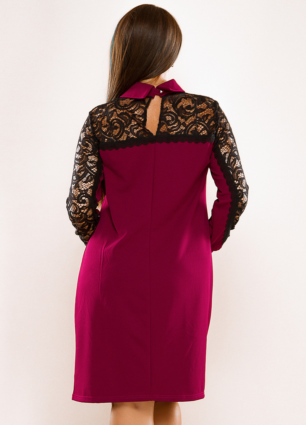 Фуксинова (кольору Фукія) кежуал сукня коротка Lady Style однотонна