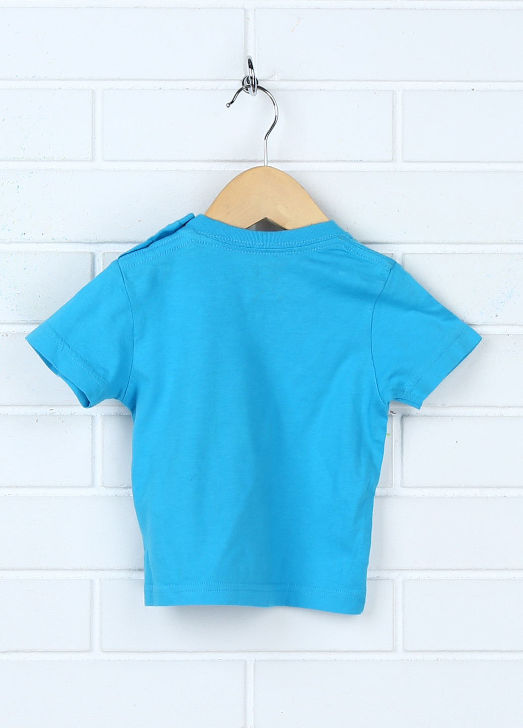 Голубая летняя футболка с коротким рукавом Quiksilver