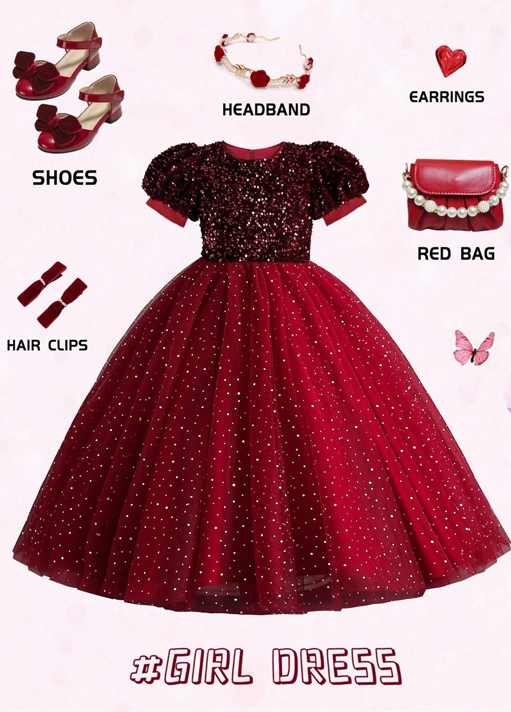 Бордова сукня SHEIN (325707253)