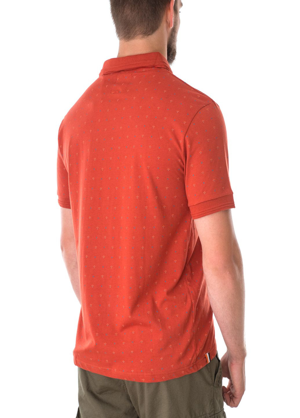 Оранжевая футболка-поло для мужчин E-Bound с цветочным принтом